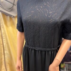 Zara Elegant Black Long Sleeve Dress